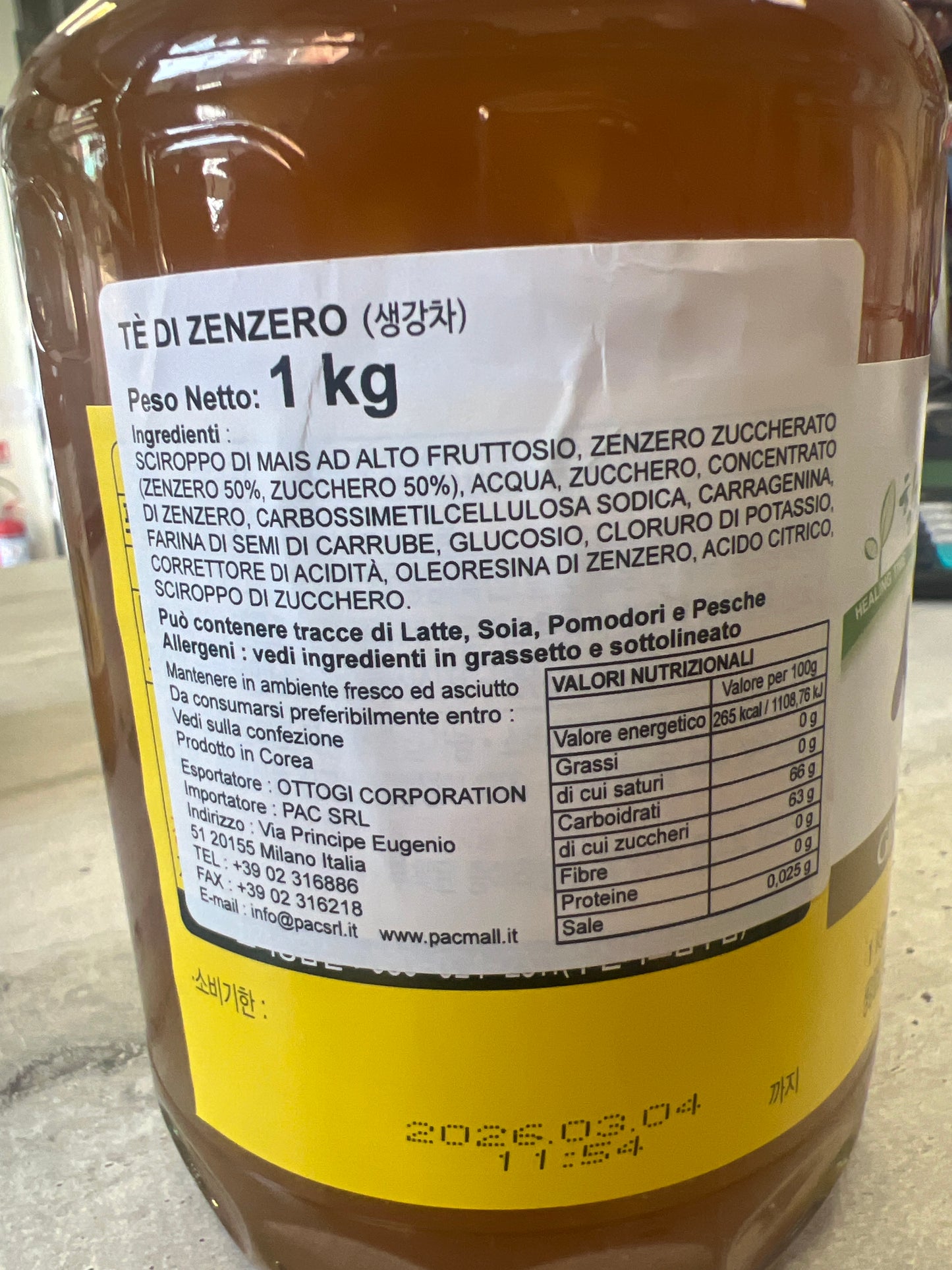 Ottogi - Tรจ allo Zenzero e Miele 1kg