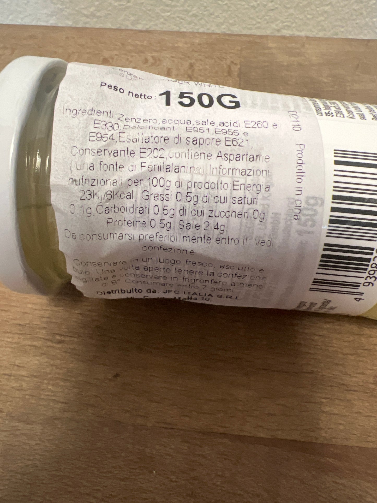 J Basket - Zenzero bianco per sushi 150g