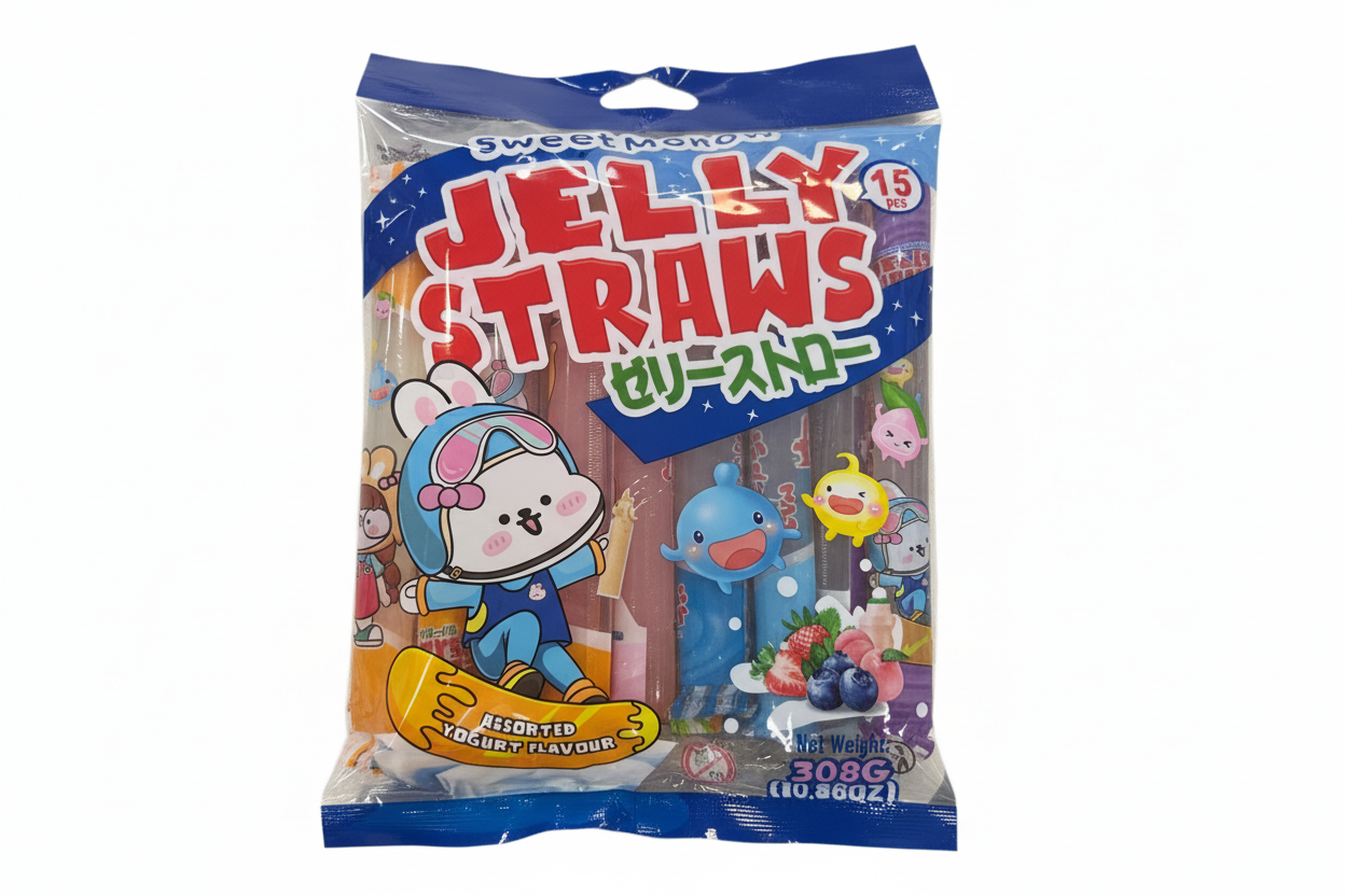 SM - Jelly Straws Gelatine alla frutta mista (BLU) 300g