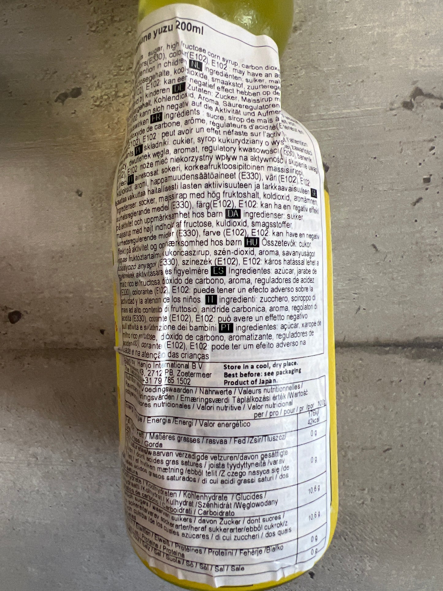 Hata - Bibita frizzante gusto Yuzu 200ml