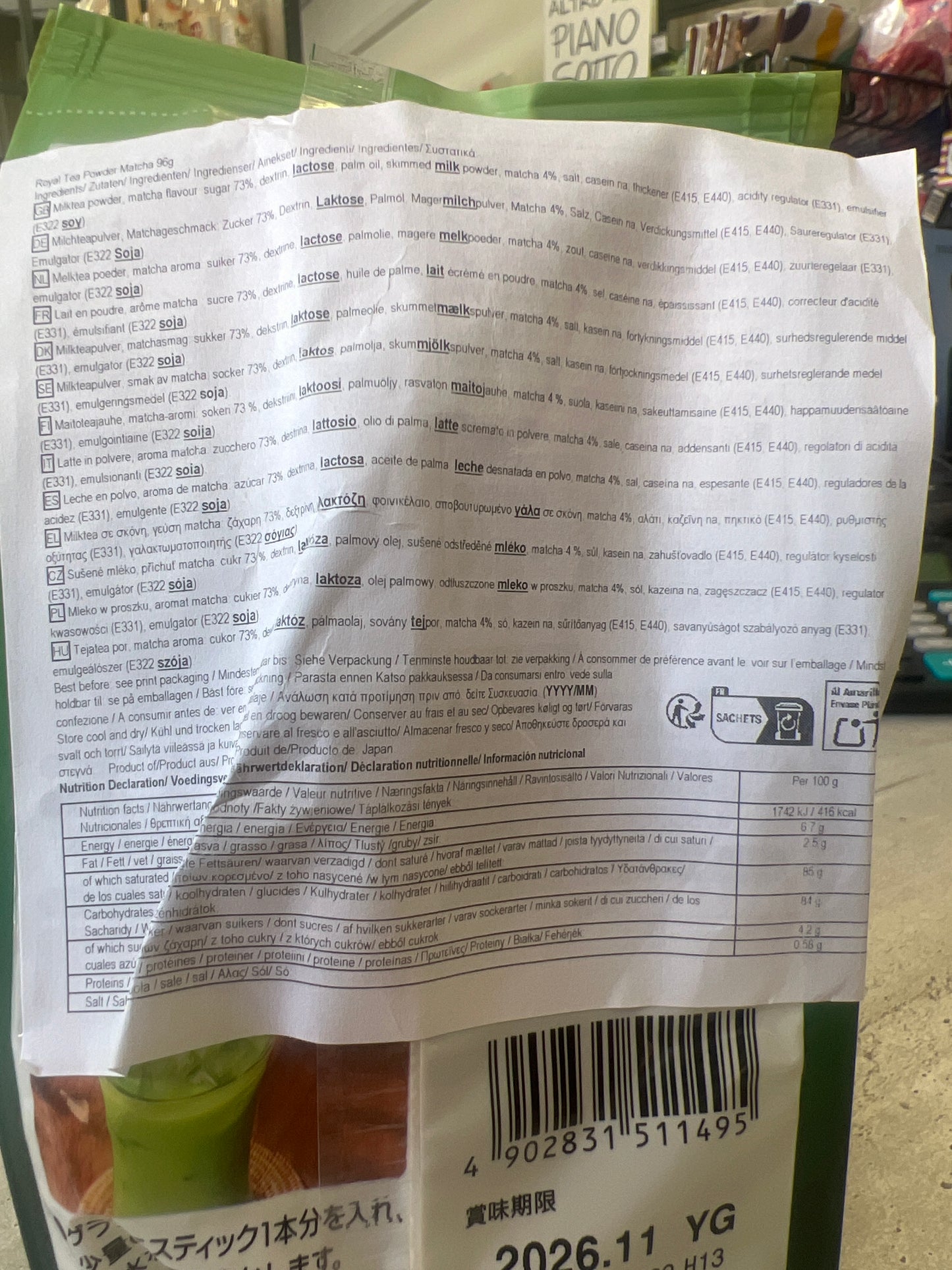 Royal - Tè Matcha con Latte 96g