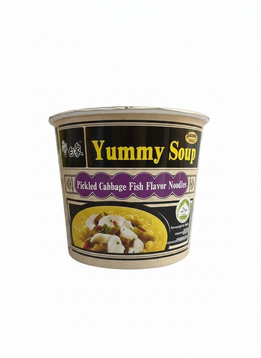 Baixiang - Ramen al Pesce agropiccante BOWL 132g (CON BRODO)