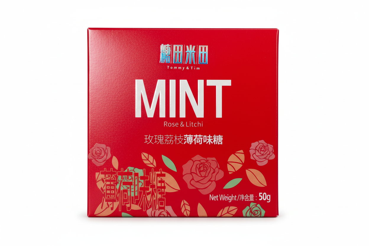 T&T - Caramelle alla Menta con Rose e Lychee 50g