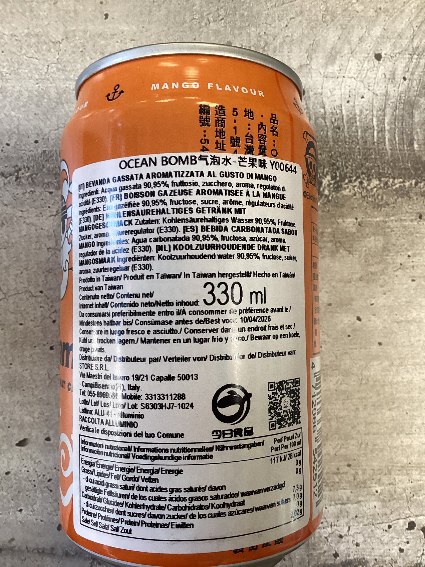 Oceanbomb - Bevanda OP al mango (Nami) 330ml