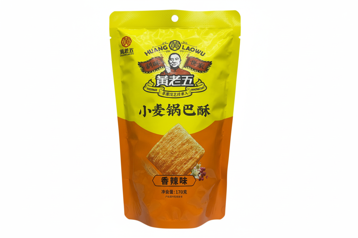 Huang Laowu - Cracker di Riso piccante 170g