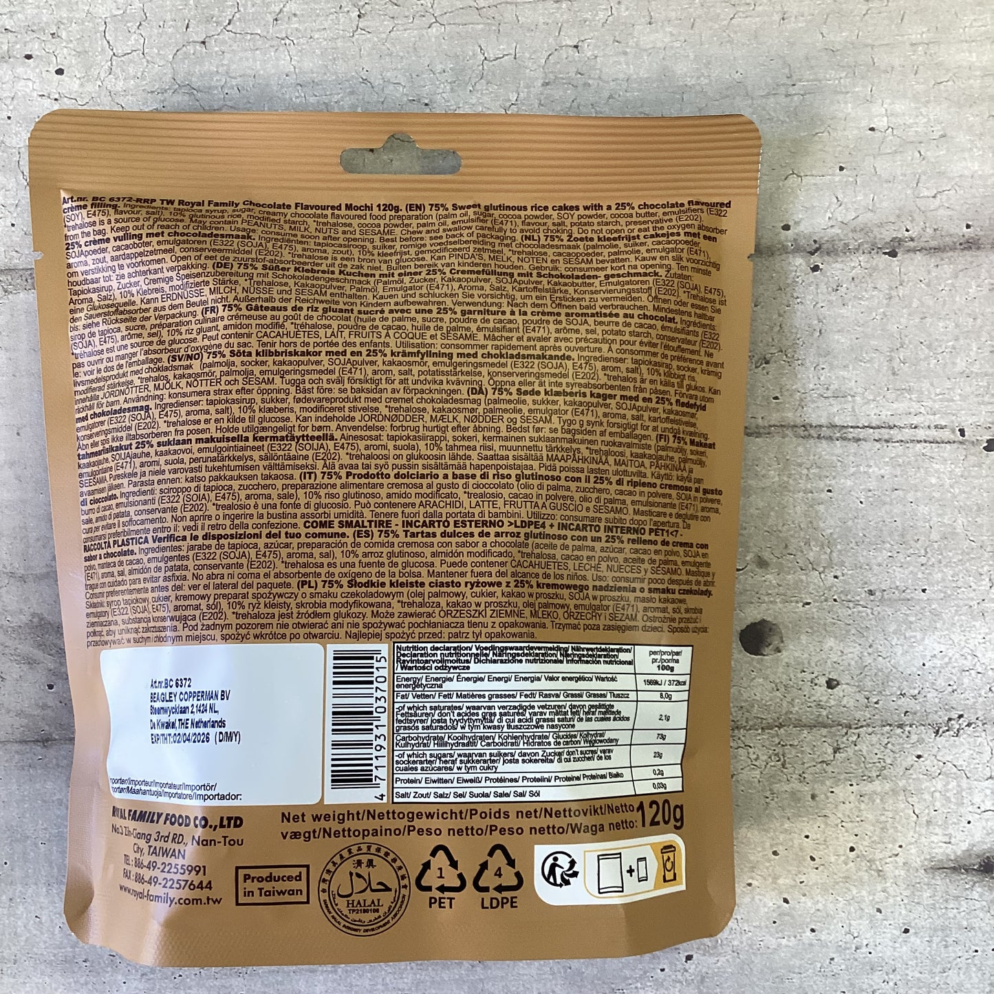 Royal Family - Mochi al cioccolato 120g