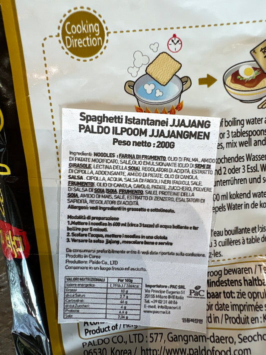Paldo - Ramen Jjajangmen ai fagioli neri 200g