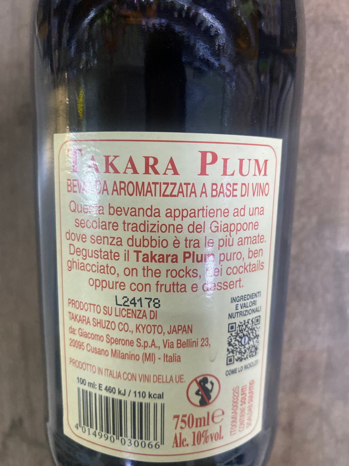 Takara - Vino alle prugne 750ml