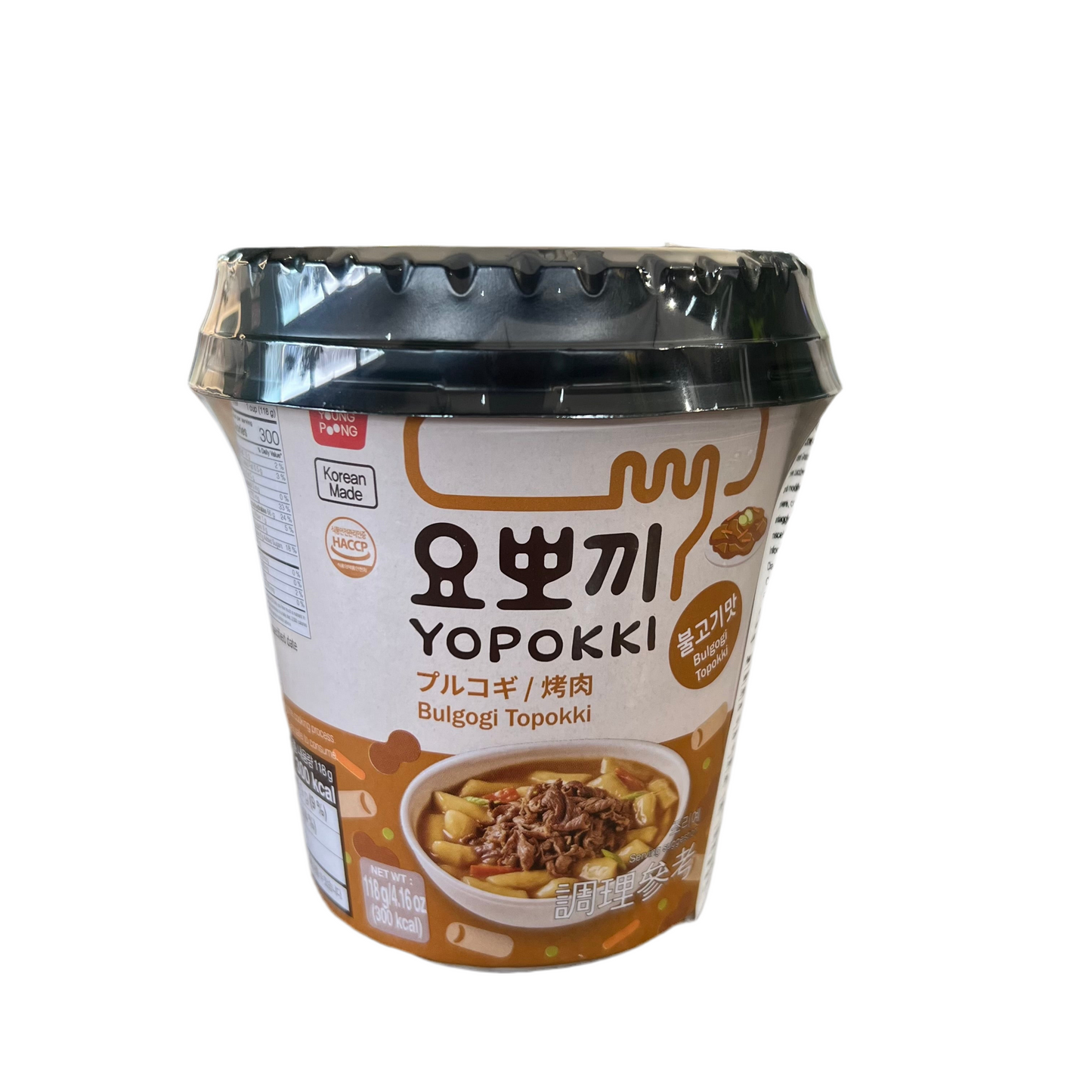 Yopokki - Tteokbokki al Bulgogi CUP 118g