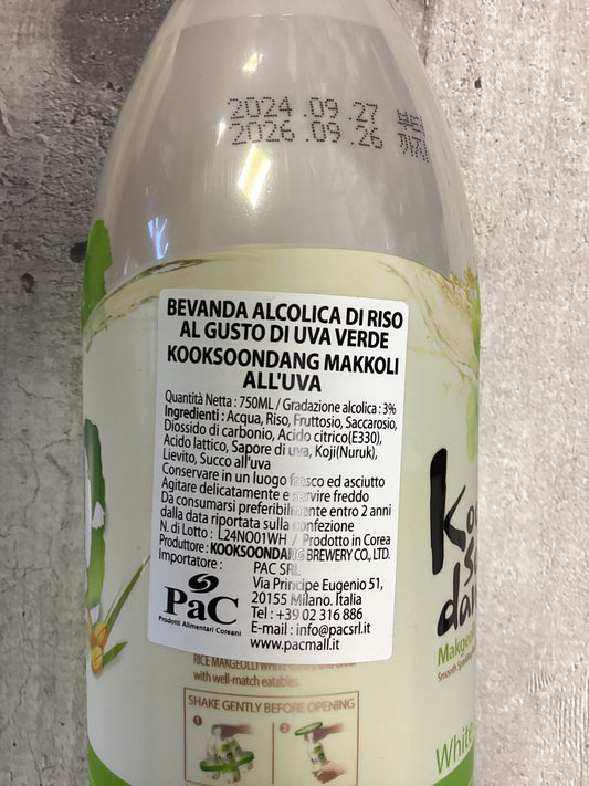 Makgeolli - Vino di Riso coreano all’Uva 750ml