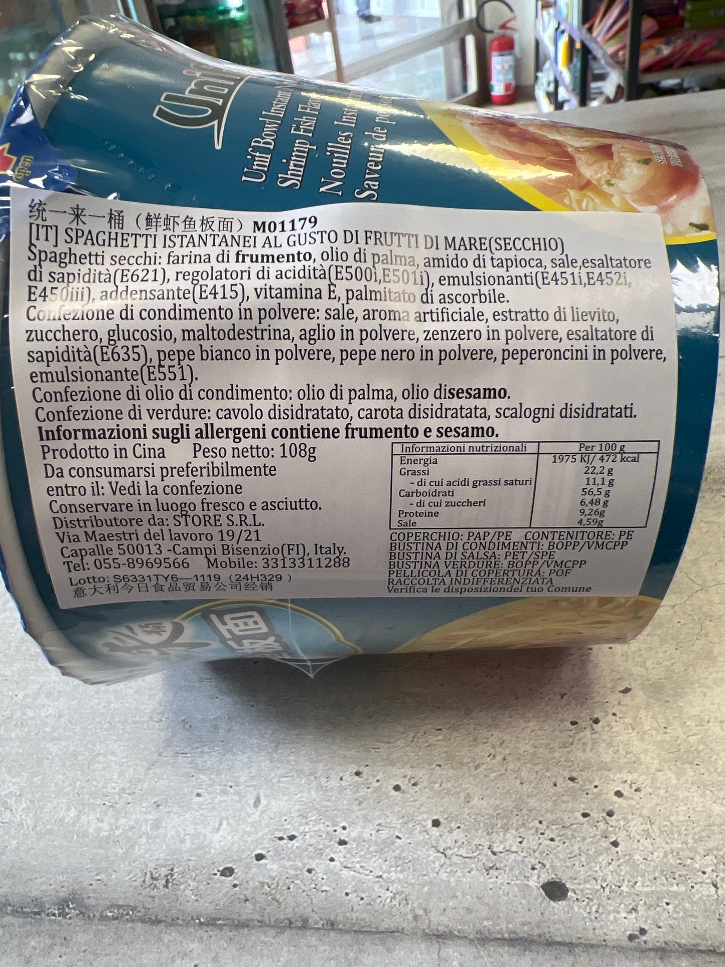 Unif - Ramen ai Frutti di Mare BOWL 108g (CON BRODO)