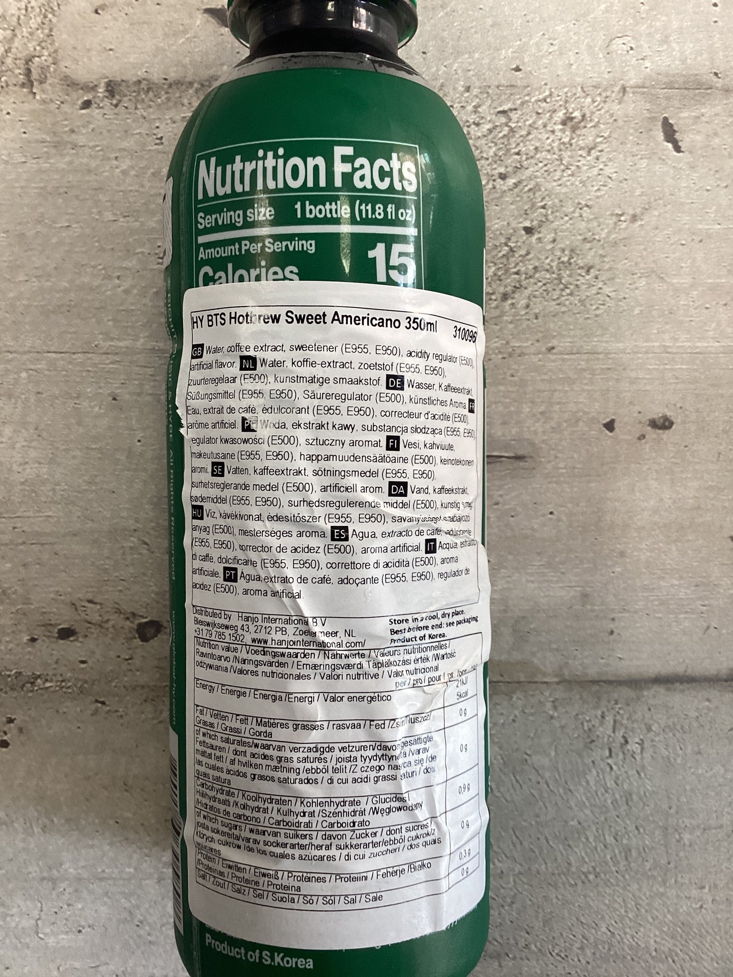 HY BTS - Caffè americano (dolce) 350ml