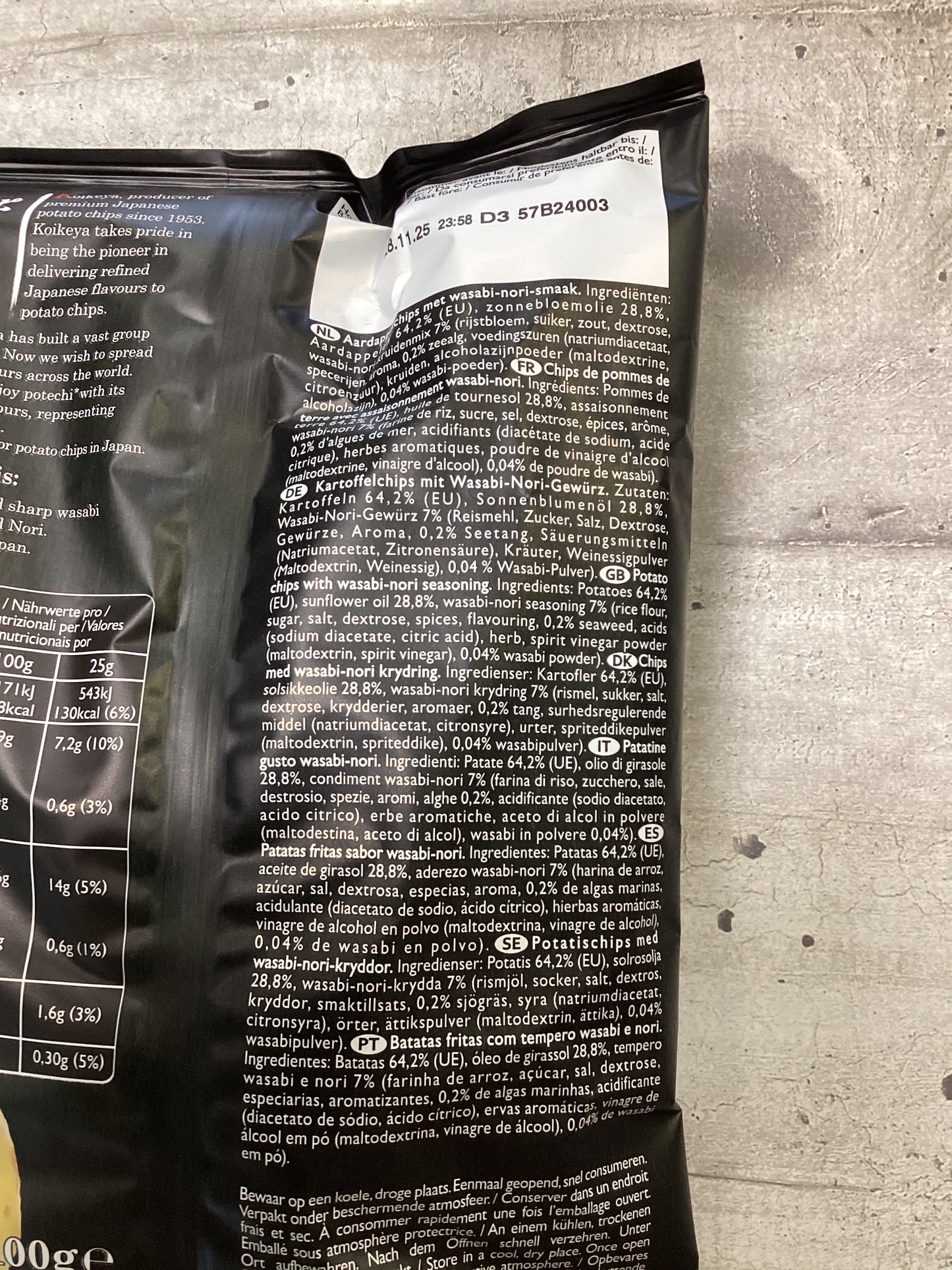 Koikeya - Patatine Wasabi Nori 100g