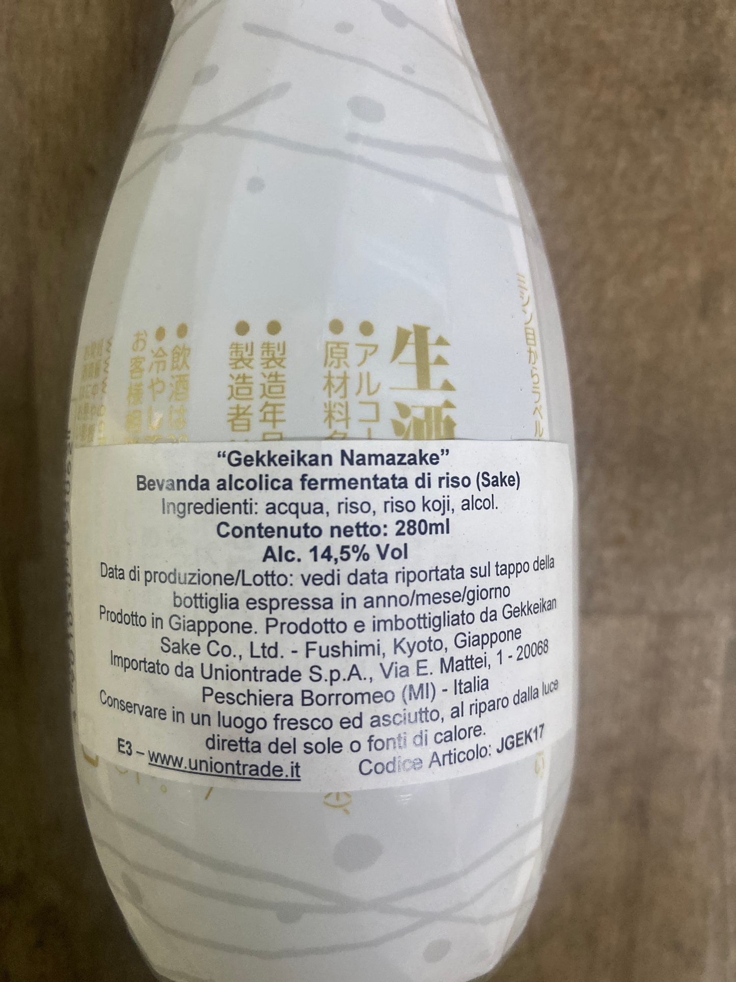 Namazake - Sakè fermentato al riso 280ml