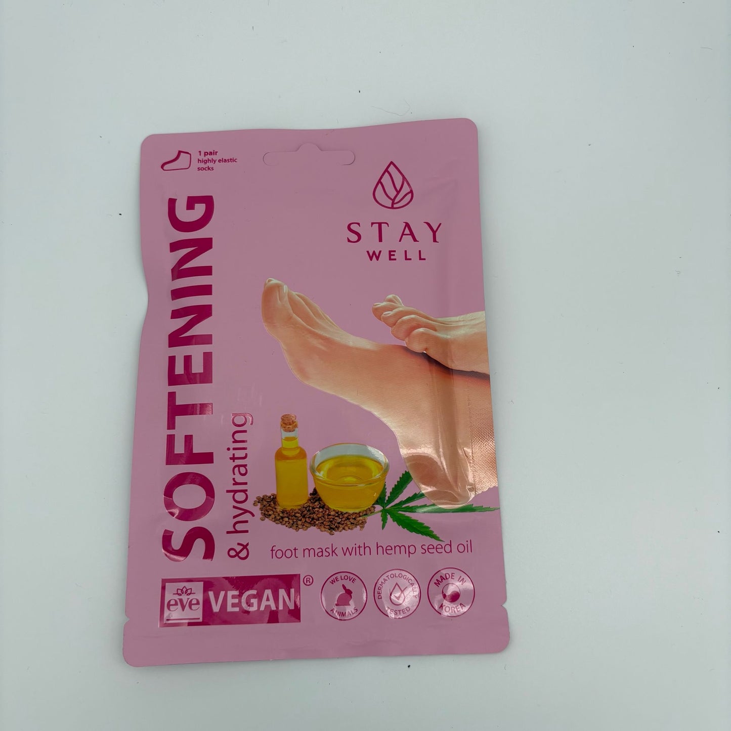 Staywell - maschera ai piedi con olio di canapa