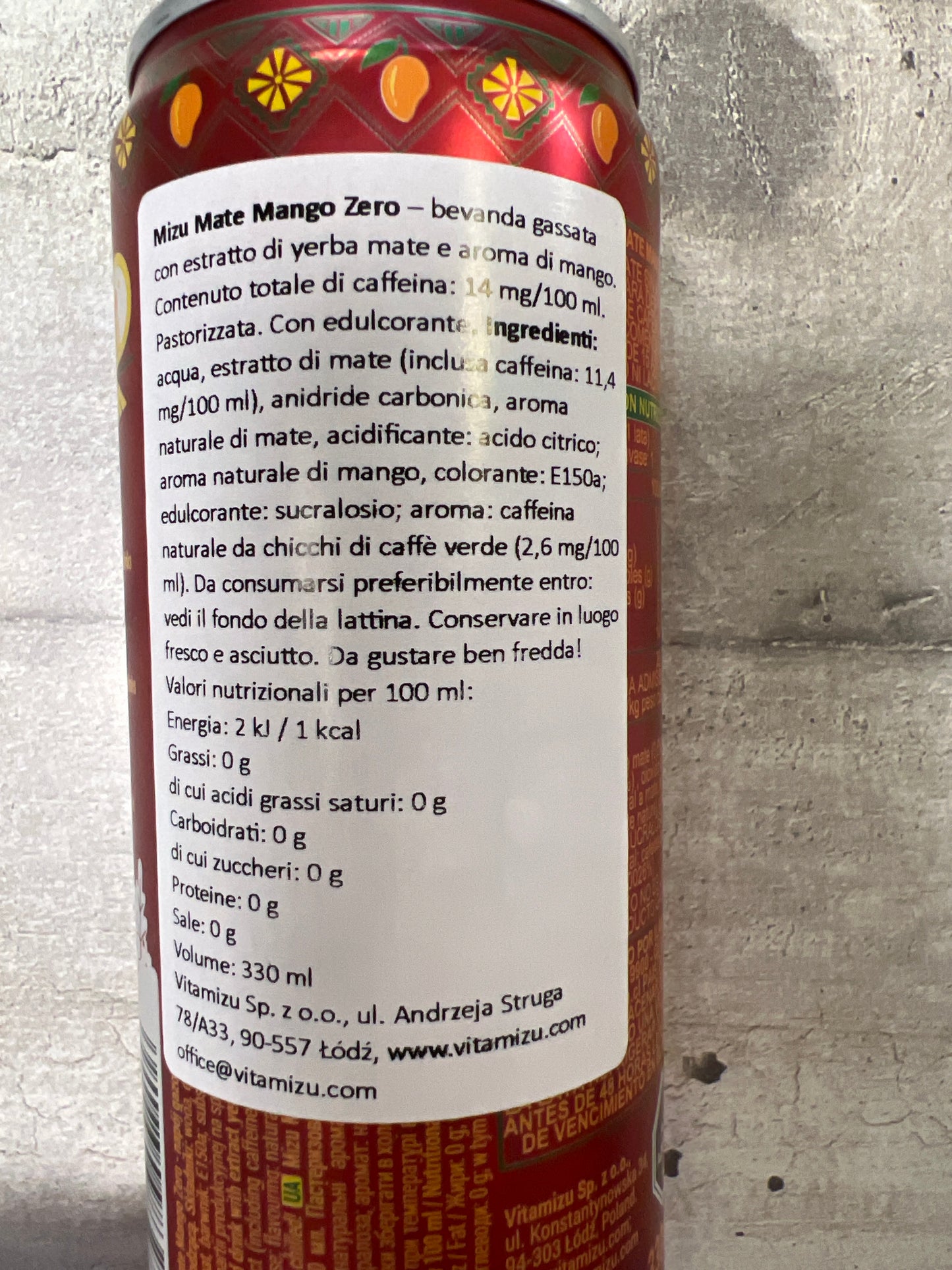 Mizu - Bevanda al mango senza zucchero 330ml