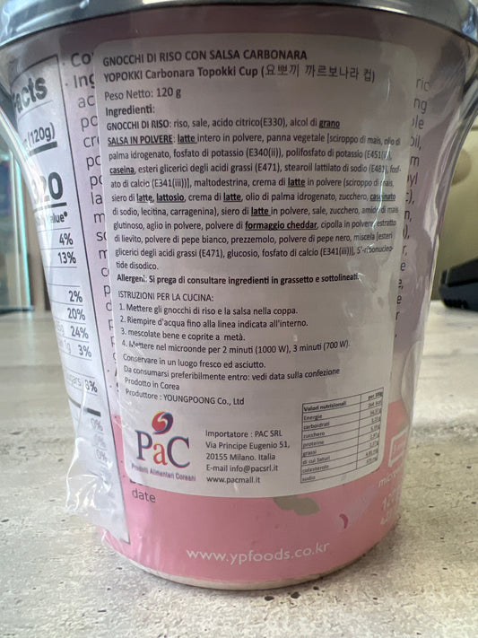 Yopokki - Tteobokki alla Carbonara 120g