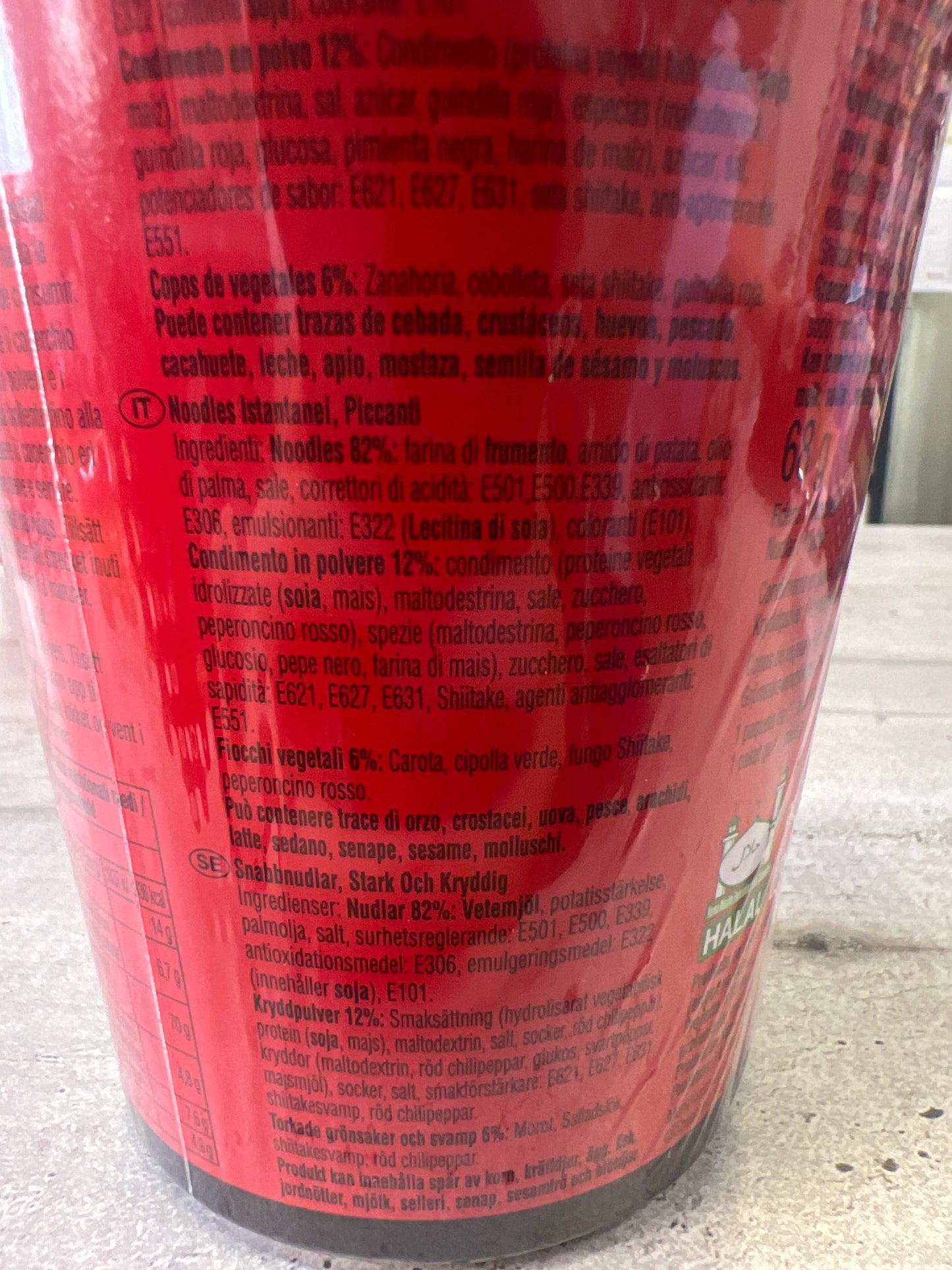 Nongshim - Shin Ramen alle Verdure piccanti CUP 56g (CON BRODO)