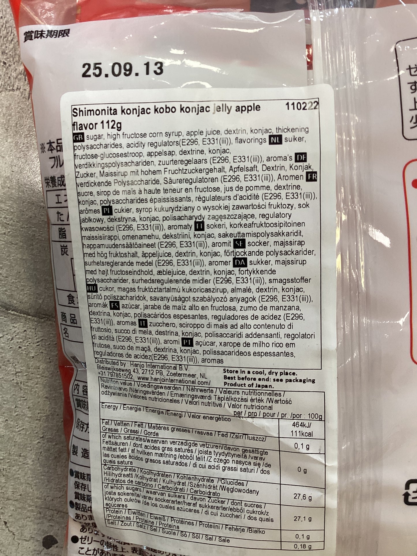 Shimonita - Gelatina di Konjac alla mela 112g