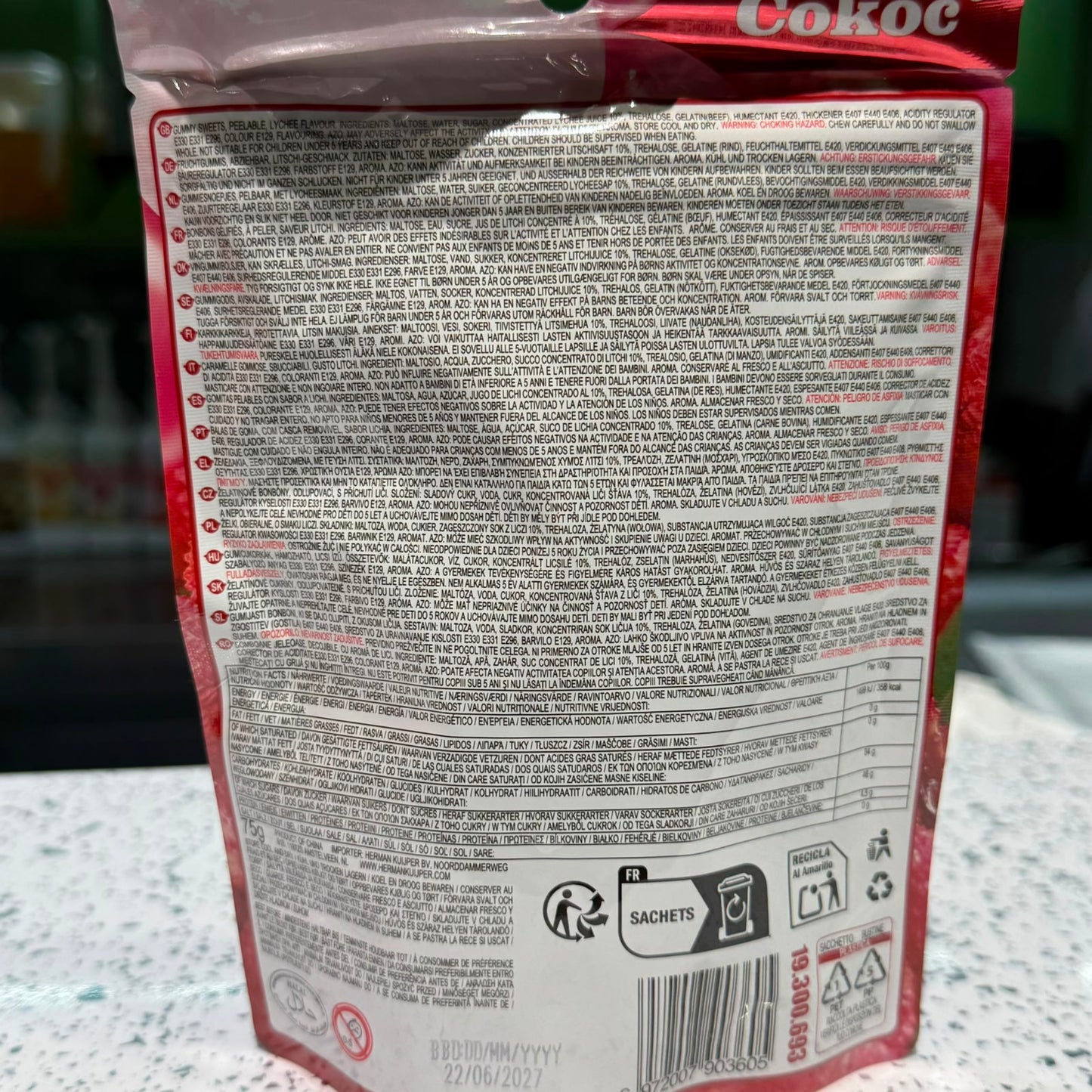Cokoc - Caramalle sbucciabili al Litchi 75g
