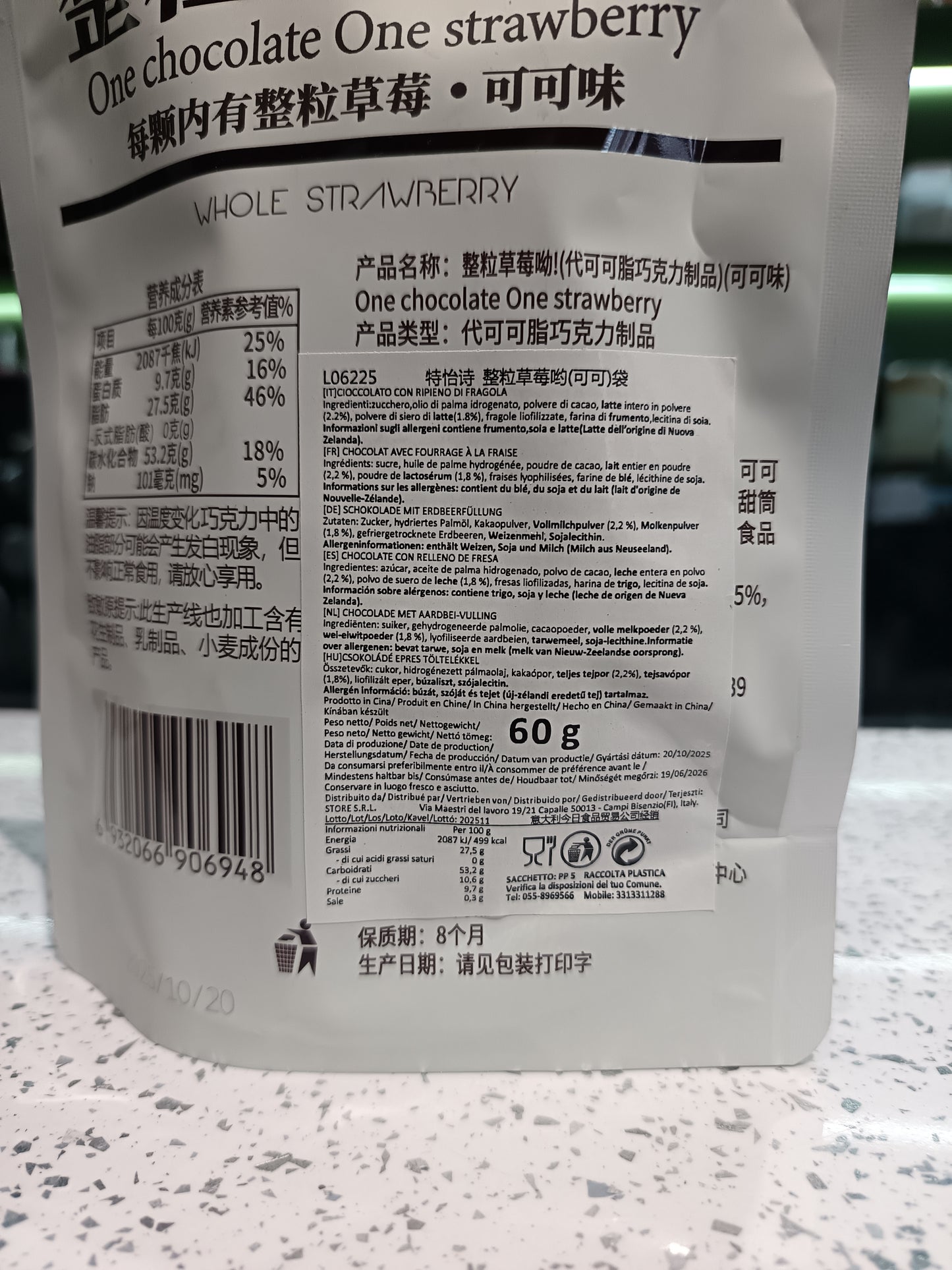 TYS - Fragole ricoperte di Cioccolato 60g