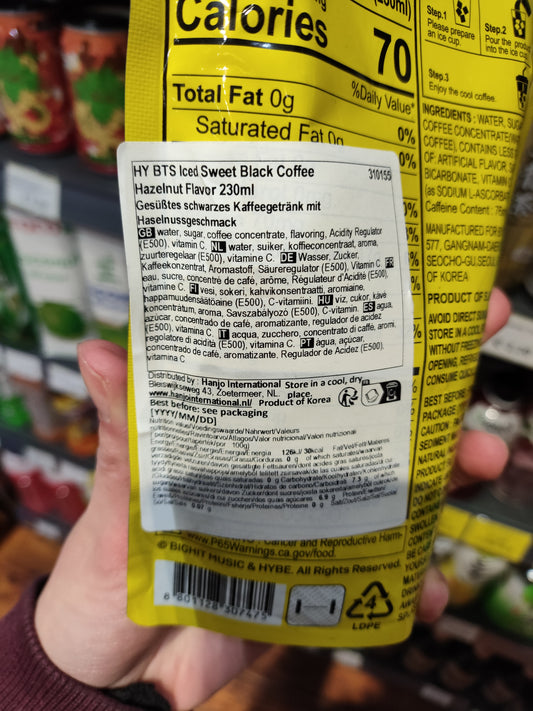 Hy BTS - Caffè alla Nocciola 230ml