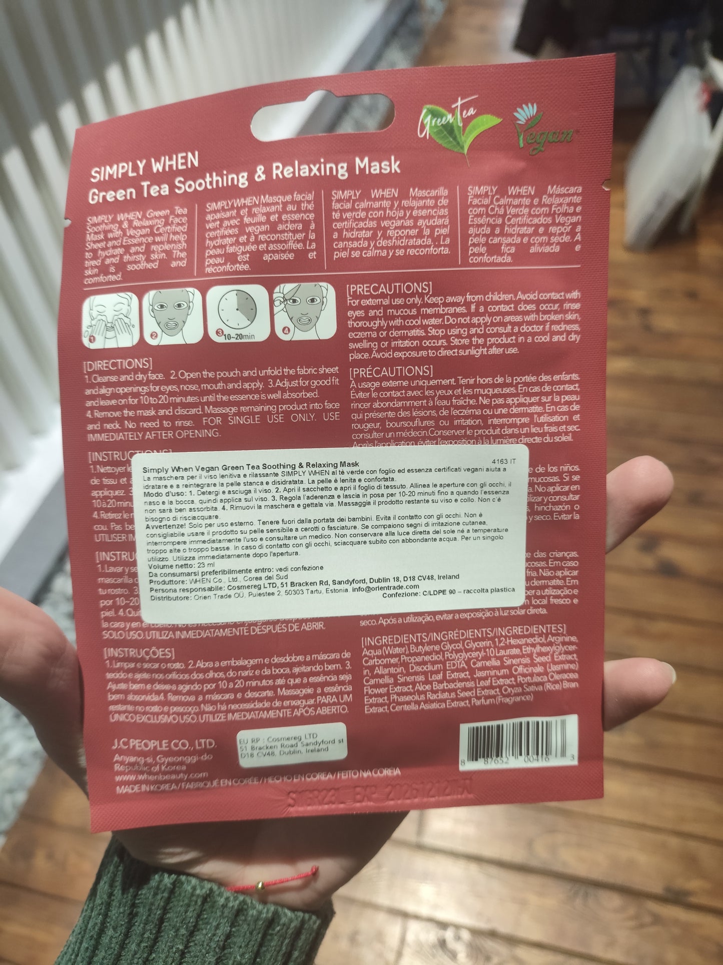 Simplywhen - Maschera al tè verde 20ml