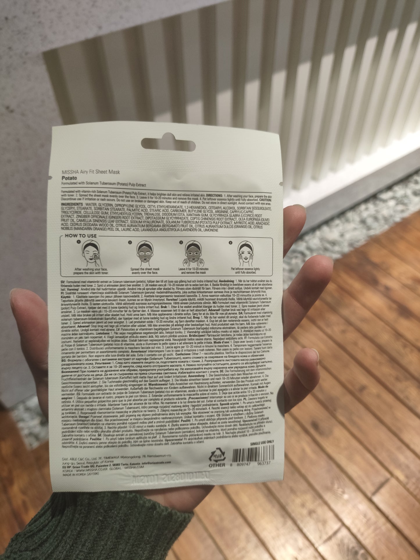 MISSHA - maschera alla patata 19g