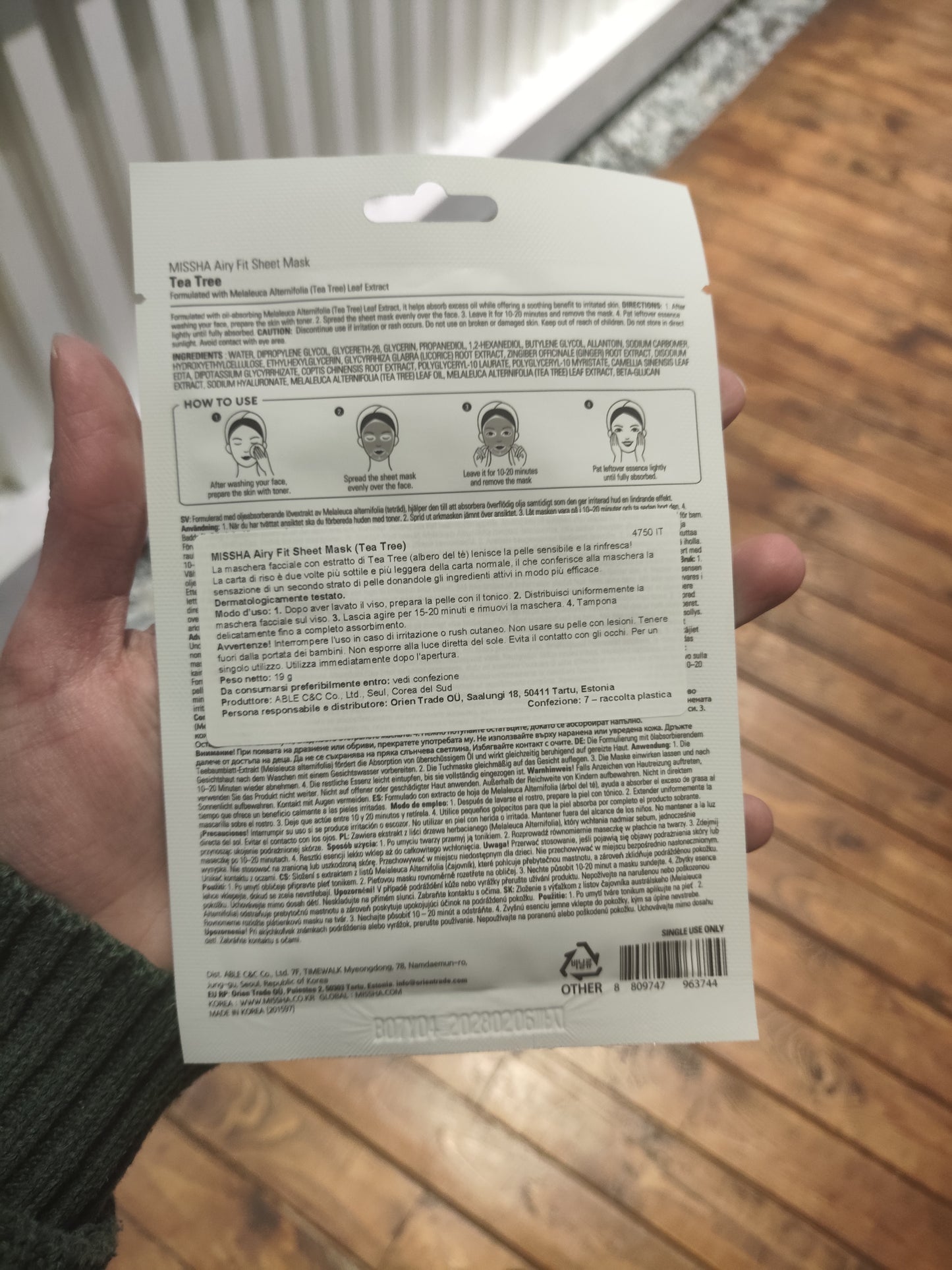 MISSHA - maschera al tea tree 19g
