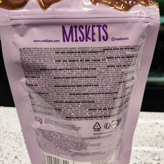 Miskets - Cioccolatino Fondente ripieno Fragola 80g