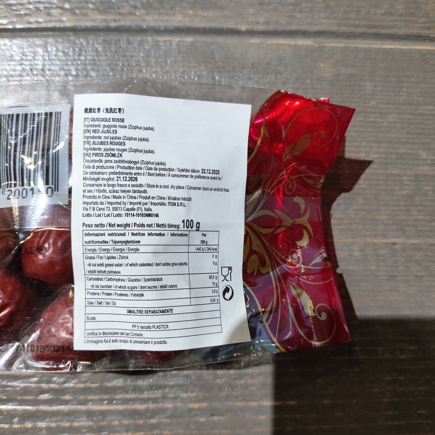 Giuggiole rosse essiccate 100g