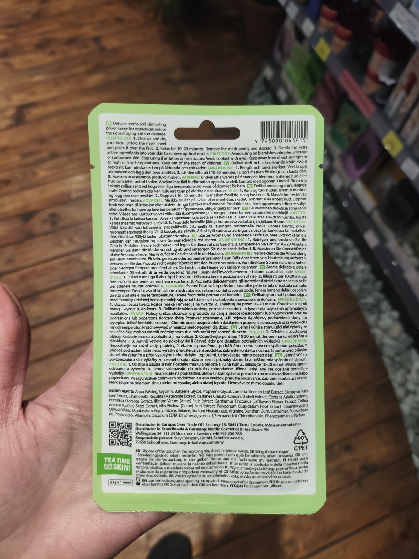 Staywell - Maschera al Tè Verde 22g