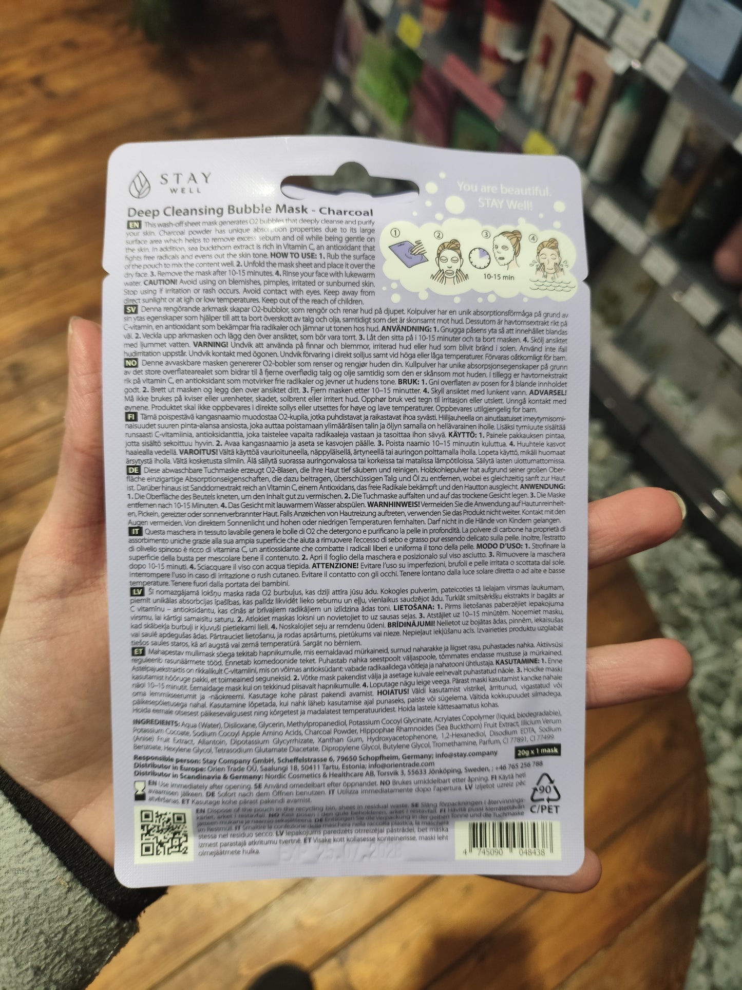 Staywell - maschera bubble al carbone 20g