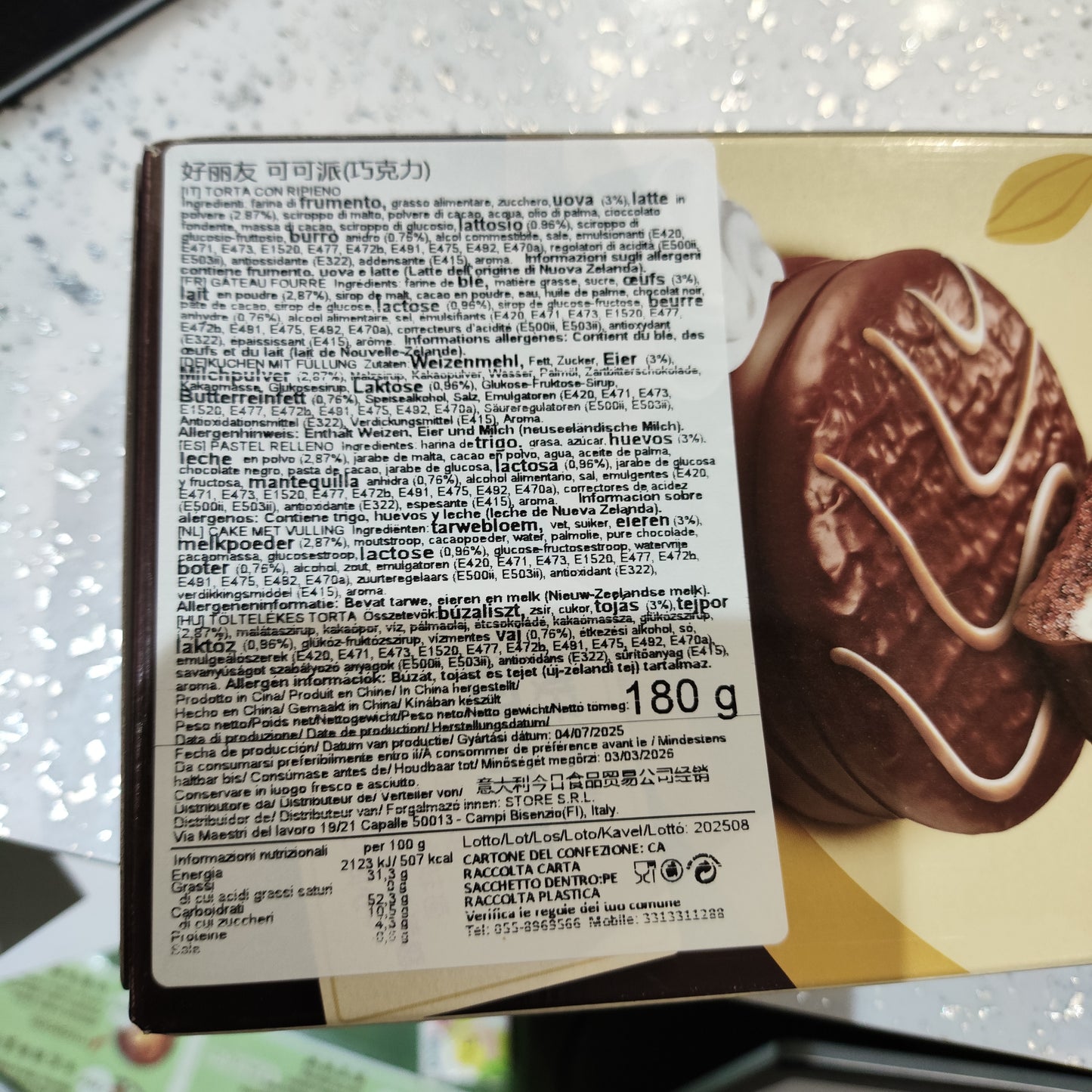 Orion - Tortina al Cioccolato Fondente 180g