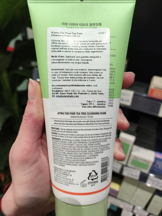 A’pieu - Schiuma Detergente al Tea Tree 200ml