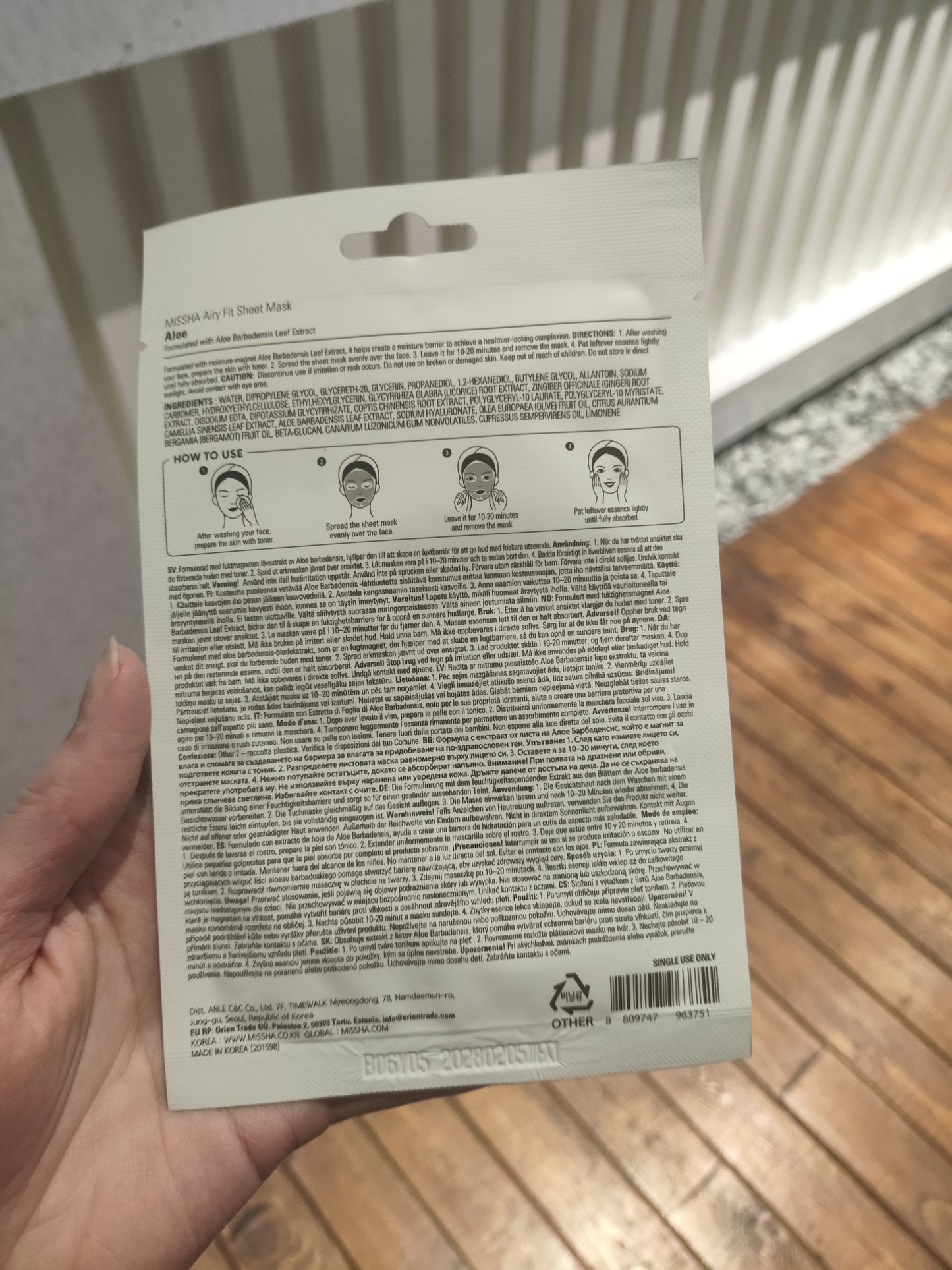 MISSHA - maschera all’aloe 19g