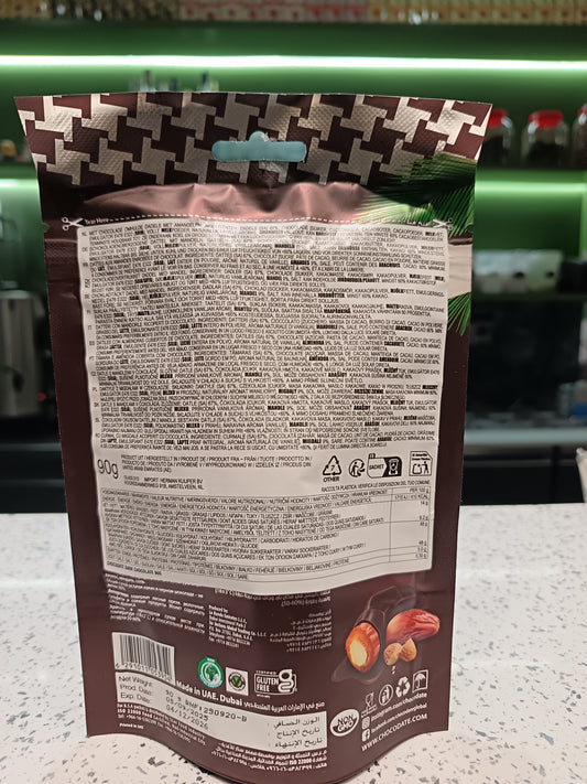 AE - Datteri con Mandorle ricoperti di Cioccolato Fondente 90g