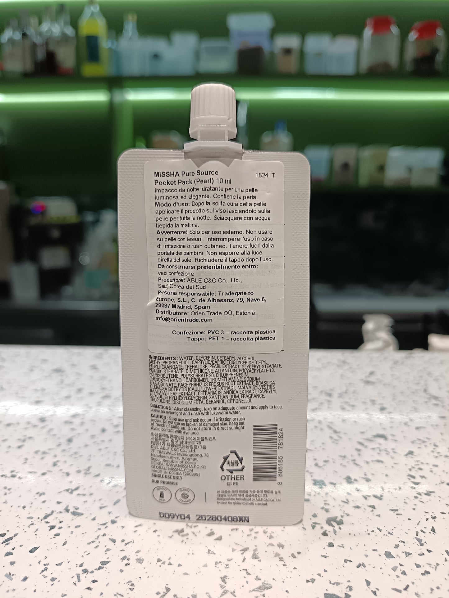 MISSHA - maschera pocket al perle 10g