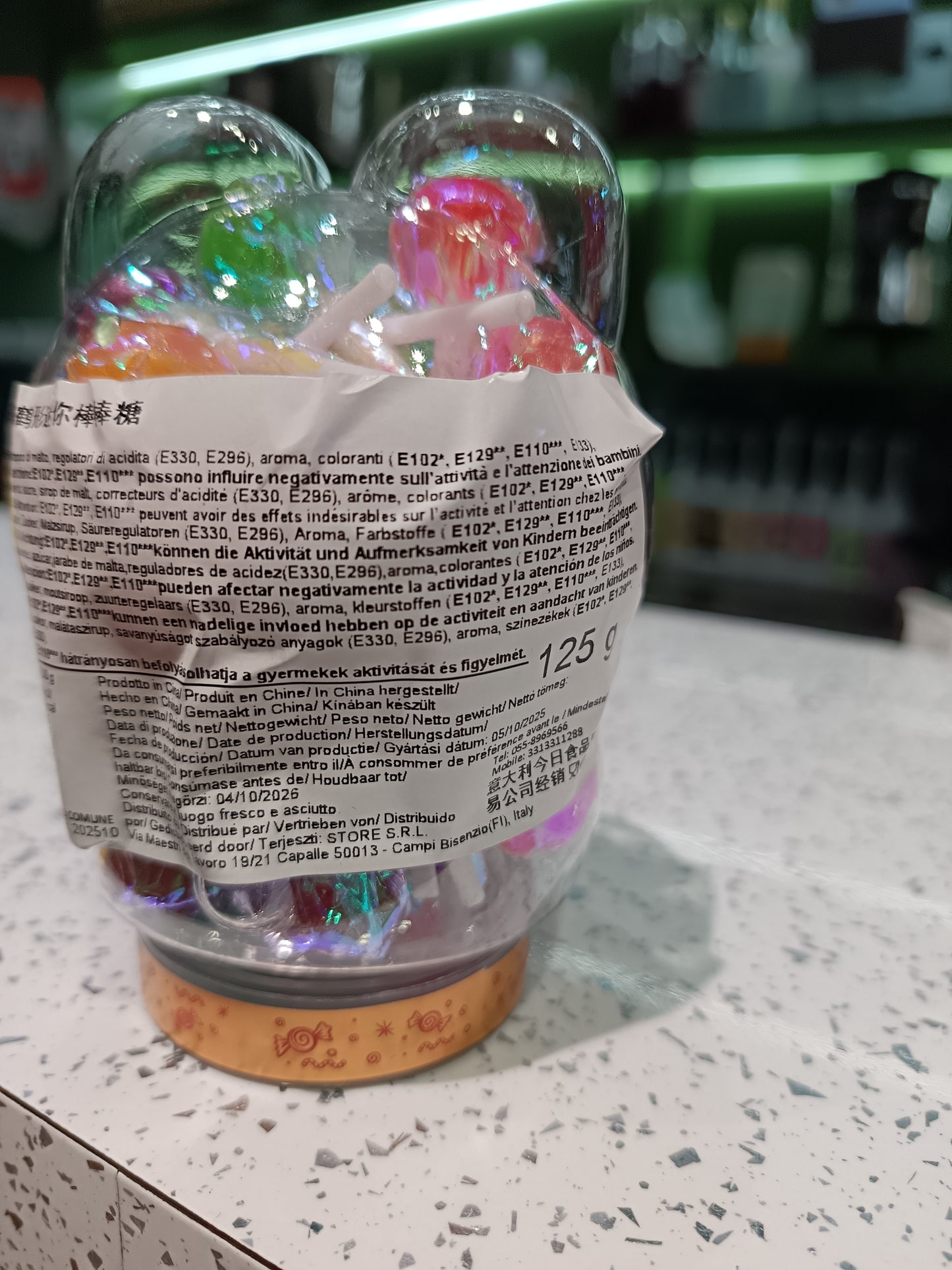 Labubu - Mini Lecca Lecca alla Frutta 125g (glitter)