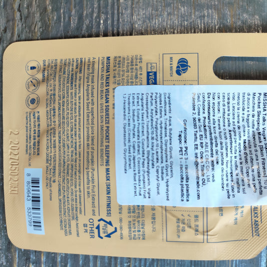 Missha - Pocket Mask notte vegana 'Mega Nutrition' 10g