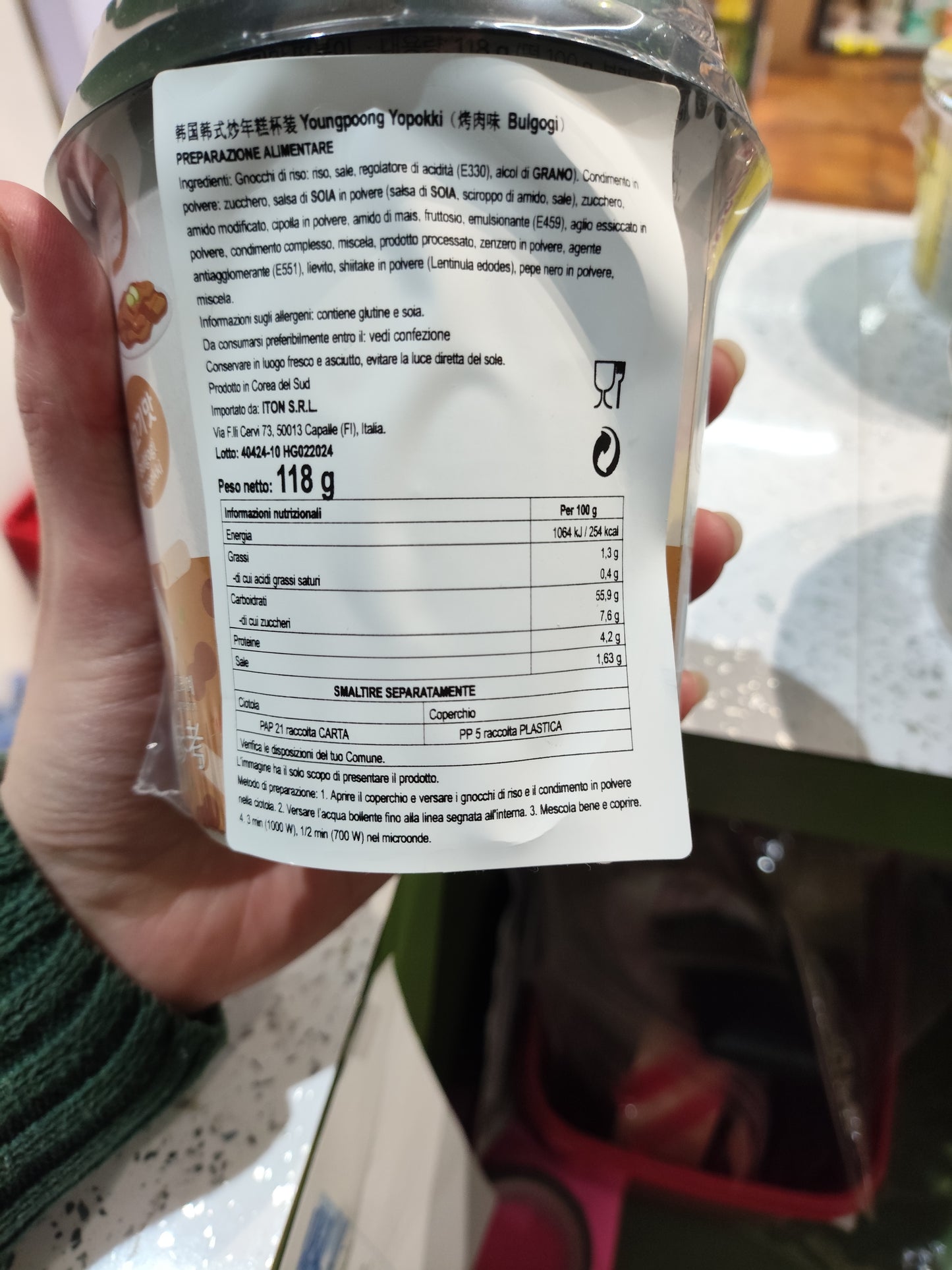 Yopokki - Tteokbokki al Bulgogi CUP 118g