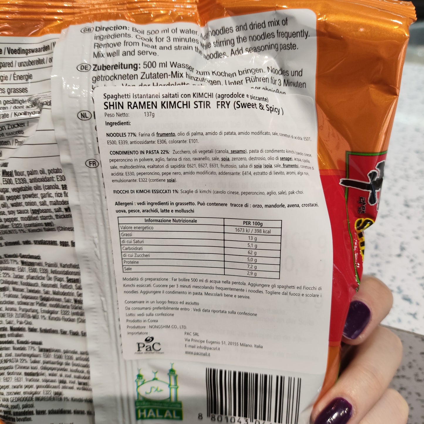 Nongshim - Ramen Shin al Kimchi saltato 137g