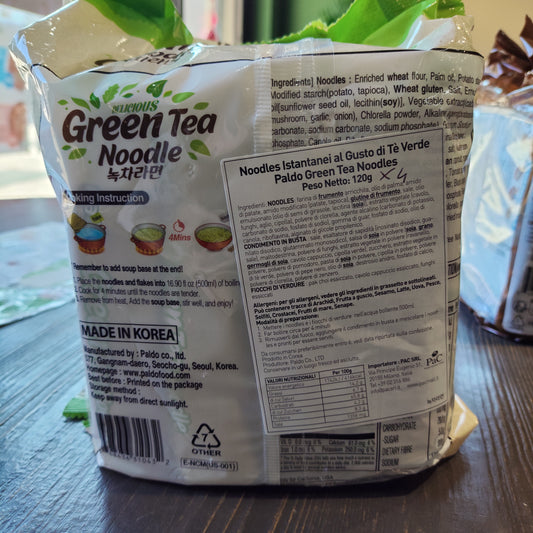 Paldo - Ramen di Tè Verde alle Verdure 120g 4pz (CON BRODO)