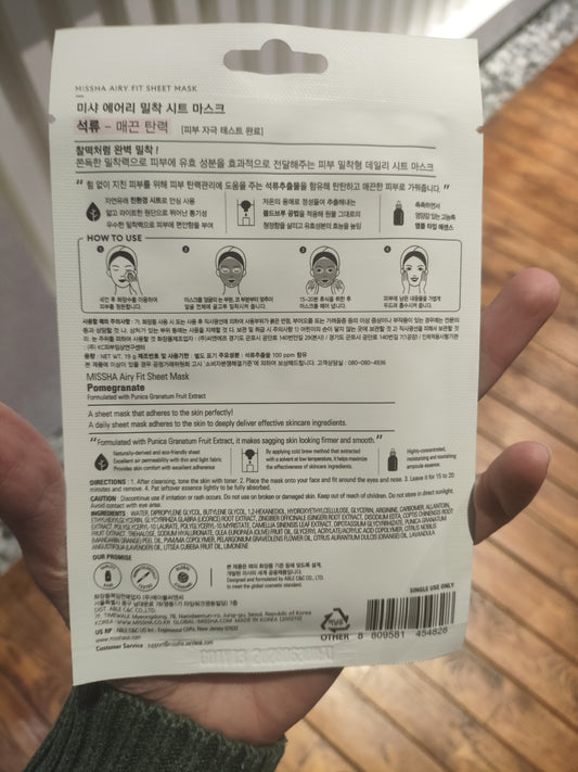 MISSHA - maschera al melograno 19g