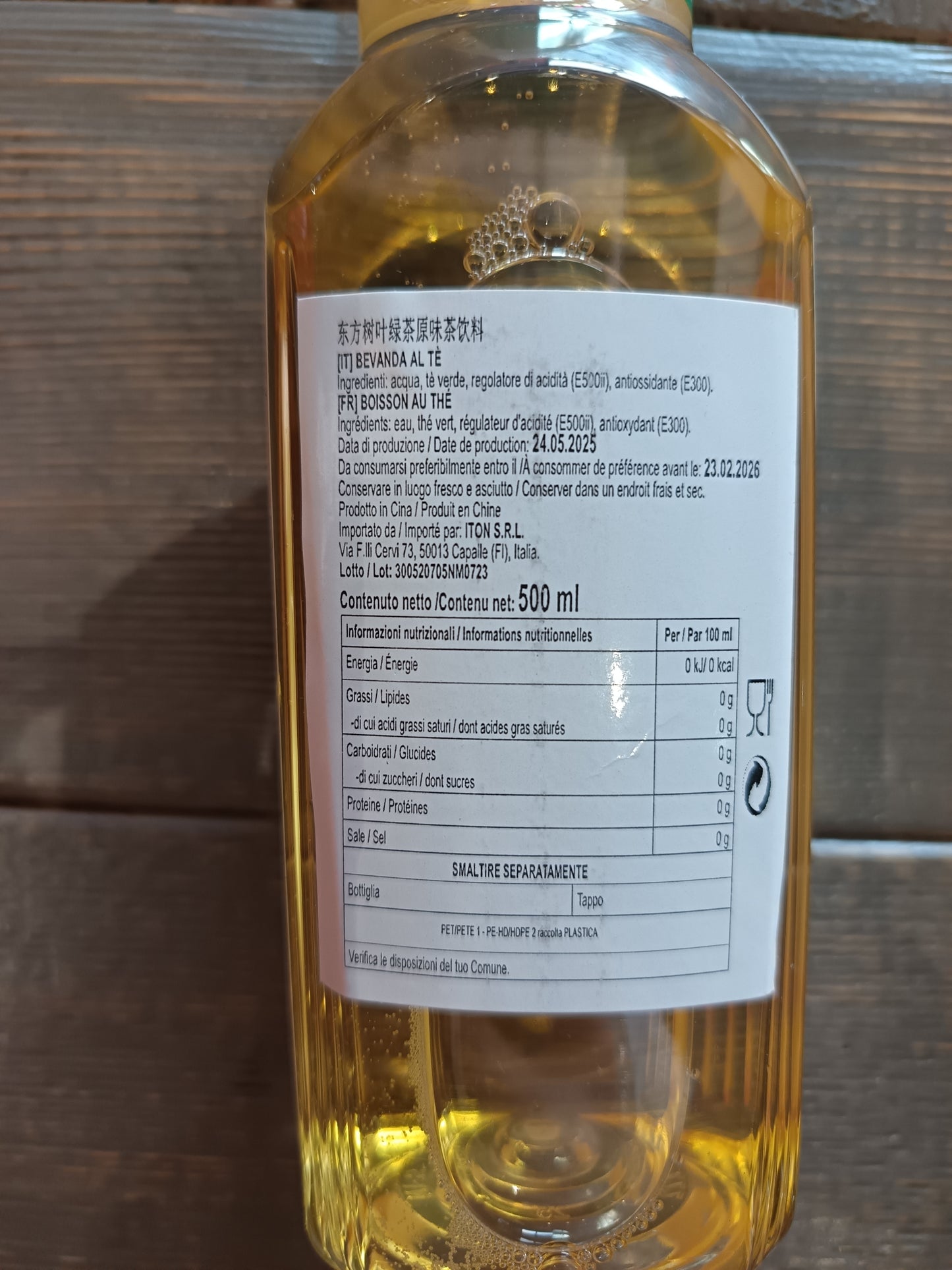 Foglia d'oriente - te verde "0" zuccheri 500ml