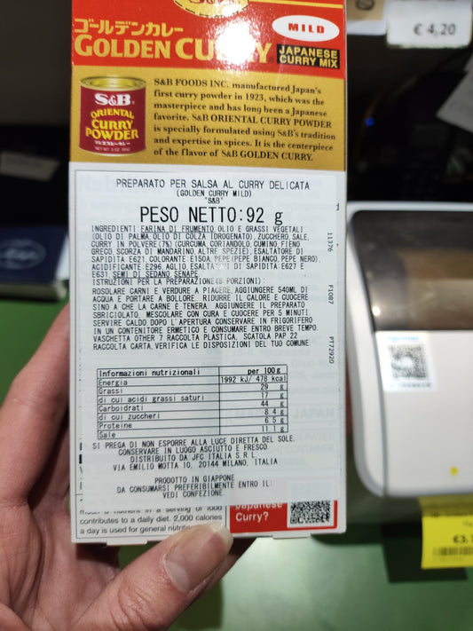 S&B - Golden Curry MILD 92g