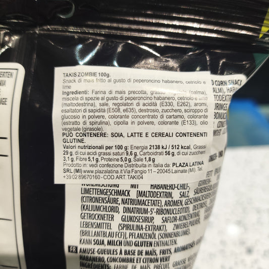 Takis - Snack di Mais Piccante 'zombie' 100g