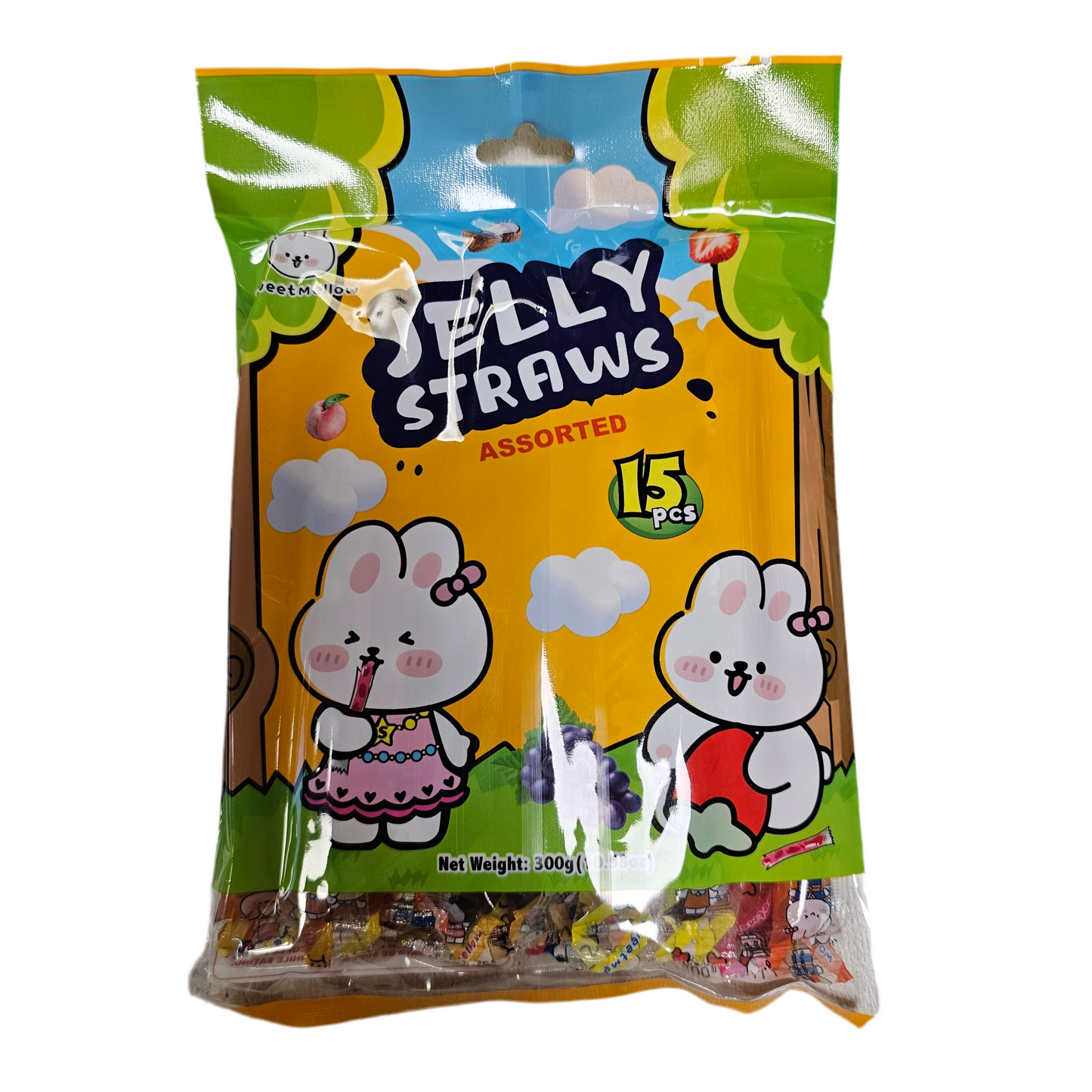 SM - Jelly Straws Gelatine alla frutta (gialle) 300g