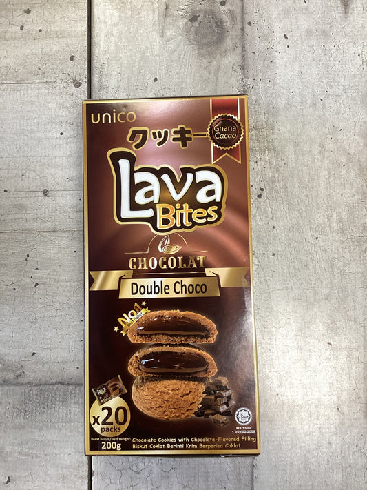 Unico Lava Bites - Biscotti con ripieno di cioccolato 20 pz