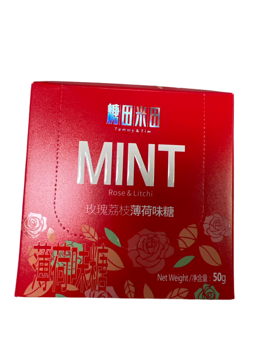 T&T - Caramelle alla Menta con Rose e Lychee 50g